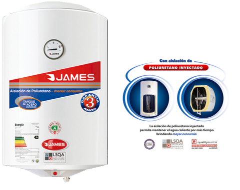 TERMOCALEFON VERT. 60LTS JAMES